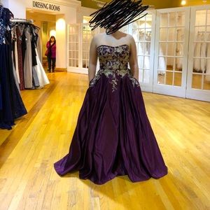 Plum colored prom dress